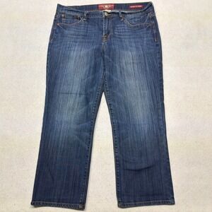 Lucky Brand Sweet N Crop Jeans Capri Mid Rise Stretch Denim Blue Womens 12